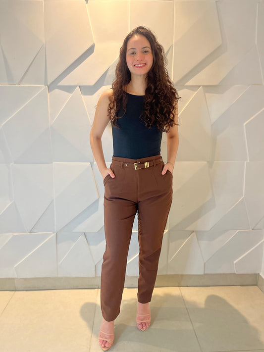 Calça alfaiataria + cinto